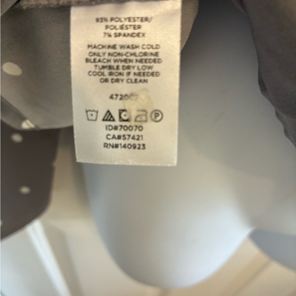 Ann Taylor Factory Gray Polka Dot Blouse Top. XS - Picture 6 of 7